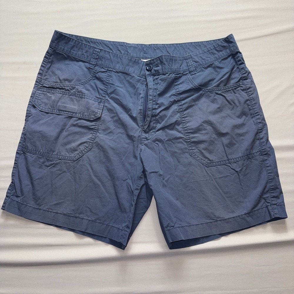 Columbia Mens Blue Cotton Cargo Shorts Size‎ 38 AM5230 Hiking Fishing Outdoor